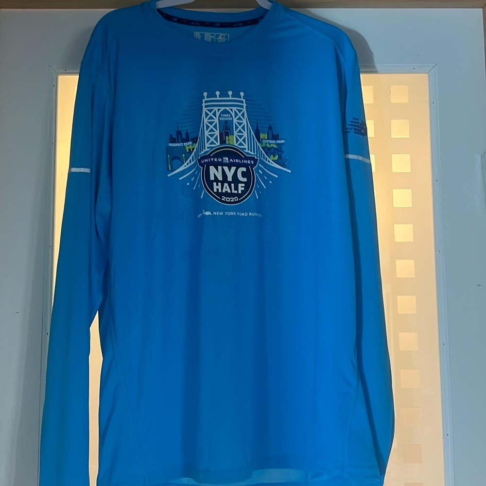 NYRR New Balance Unite Airlines Half Marathon 2020 long sleeve t-shirt XL New